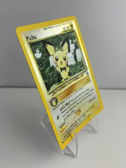 2001 Pokemon Black Star Promo #35 Pichu reverse foil holo Pokemon league NM - Image 3