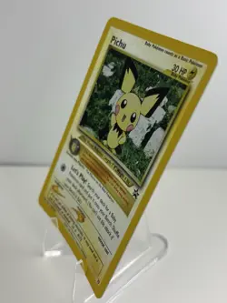 2001 Pokemon Black Star Promo #35 Pichu reverse foil holo Pokemon league NM - Image 4