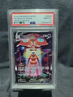 2023 Pokemon SWSH FA/Deoxys VMAX Crown Zenith #GG45 PSA 10 Gem MT - Image 2