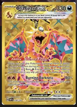 Pokemon TCG Charizard EX Obsidian Flames 228/197 Gold Hyper Rare - Image 1