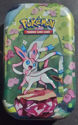 Sylveon Prismatic Evolutions Mini Tin Empty 2025 Pokemon TCG - Image 1