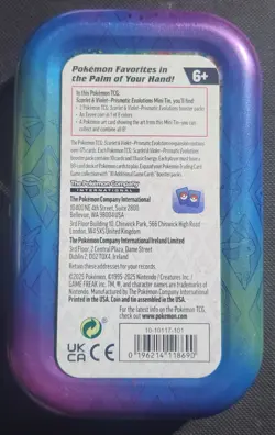 Sylveon Prismatic Evolutions Mini Tin Empty 2025 Pokemon TCG - Image 2
