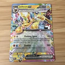 2025 Pokemon Stamped Prize Pack Series 7 Jolteon EX #030 Near Mint Holo - Image 1