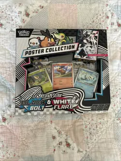 Pokemon TCG Scarlet Violet Black Bolt White Flare Poster Collection SEALED - Image 1