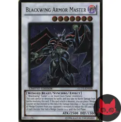 Yugioh Blackwing Armor Master GLD3-EN038 Gold Rare Limited Edition LP - Image 1