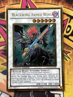 Blackwing Armed Wing GLD3-EN039 Near Mint Gold Rare Limited Edition Yu-Gi-Oh - Image 1