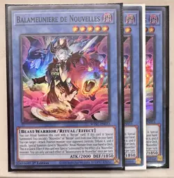 Yugioh! 3x Balameuniere de Nouvelles WISU-EN033 Super Rare 1st Ed NM - Image 1