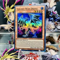 Yugioh Galaxy War Drake DUAD-EN097 Super Rare 1st Ed Near Mint - Image 1