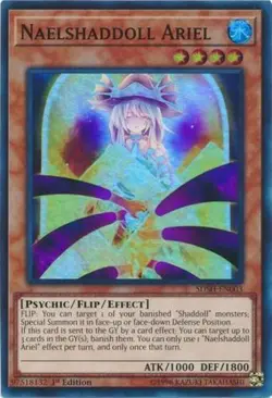 Yugioh! LP Naelshaddoll Ariel - SDSH-EN003 - Super Rare - 1st Edition Lightly Pl - Image 1