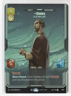 Star Wars Unlimited LotF Prestige Foil Card LOF1089 Dooku - Image 1