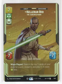 Star Wars Unlimited LotF Prestige Foil Card LOF1086 Kelleran Beq - Image 1