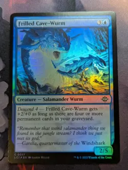 Frilled Cave-Wurm - LCI - 0050 - MTG - TCG Card - FOIL - Image 1
