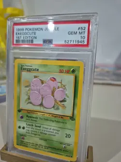 1999 Pokemon Jungle Set 1st Edition exeggcute #52 PSA 10 MINT English 52/64 - Image 2