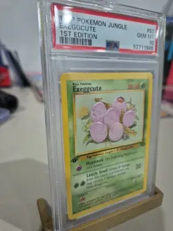 1999 Pokemon Jungle Set 1st Edition exeggcute #52 PSA 10 MINT English 52/64 - Image 3