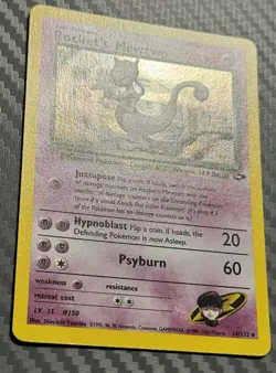 Pokemon TCG Gym Challenge Rocket's Mewtwo 14/132 Holo w/ Swirl - Image 2