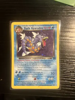 Pokémon TCG Dark Gyarados Card - Team Rocket Set 70 HP - Image 1