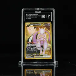 2025 POKEMON DRI EN-DESTINED RIVALS HYPER RARE TEAM ROCKET'S MEWTWO EX TAG 9 - Image 1
