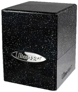 Ultra PRO Glitter Black Satin Cube Deck Box Compartment Card Storage Case ccg - Image 1