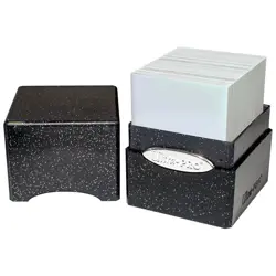 Ultra PRO Glitter Black Satin Cube Deck Box Compartment Card Storage Case ccg - Image 3