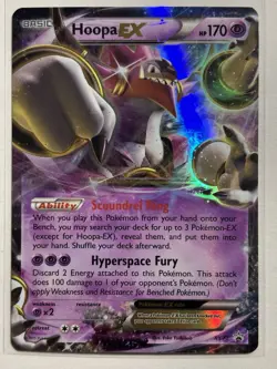 Hoopa EX XY71 - XY Black Star Promo Holo Rare Pokemon Card NM - Image 1