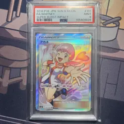 Pokemon Card Whitney 101/095 Super-Burst Impact SM8 Full Art SR PSA 9 Mint - Image 1
