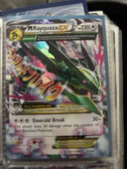 Pokemon TCG Mega-Rayquaza EX Roaring Skies Holo Rare Card 76/108 - Image 1