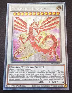 YuGiOh! Crimson Dragon RA04-EN061 Collector's Rare - Near Mint - Image 1