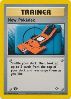 Pokemon Card - Neo Genesis 95/111 - NEW POKEDEX (uncommon) **1st Edition** - NM - Image 1