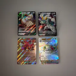Pokemon Ultra Rare Lot - Volcanion EX 107/114, Flygon EX, Slaking V, Drampa V NM - Image 1