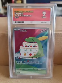 GULPIN 154/142 / STELLAR CROWN / IR / POKEMON TCG GRADED CARD / ACE 9 MINT - Image 1