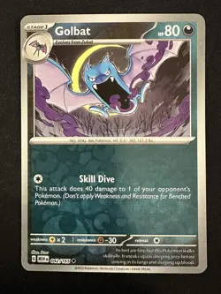 POKEMON TCG GOLBAT 042/165 POKEMON 151 REVERSE HOLO RARE ENGLISH - Image 1