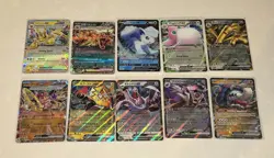 Pokemon TCG Official Lot of 10 NM Ultra Rare Mixed Cards EX/V Japanese & English - Image 1