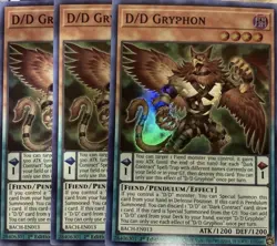 3x D/D Gryphon Playset Yugioh Super Rare Battle of Chaos BACH 1st Edition - Image 1