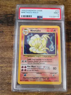 1999 Pokemon Base Set Unlimited Ninetales Holo PSA 9 Mint 12/102 - Image 1