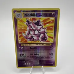 2016 Pokemon XY Evolutions - Nidoking #45 Reverse Holo PSA 9 MT - Image 3