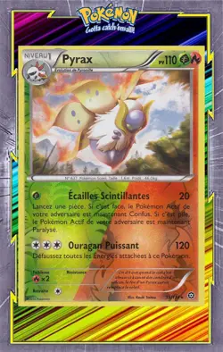 🌈Pyrax Reverse-XY11:Offensive Vapeur-15/114-Carte Pokemon Neuve Francaise - Image 1