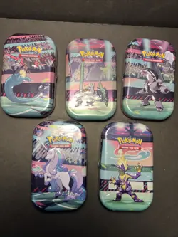 Lot Of 5 Pokemon Galar Power Mini Tins C22 Evolving Skies / F. Strike - Image 1