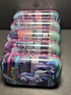 Lot Of 5 Pokemon Galar Power Mini Tins C22 Evolving Skies / F. Strike - Image 4