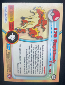 Rapidash HOLO Foil Topps Pokemon #78 Blue Label 1999 Topps TV Animation (LP) - Image 2
