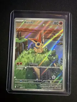 Pokemon Black Bolt / White Flare Victini SVP 208 Promo Illustration Rare NM 🔥 - Image 1