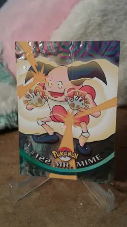 Pokemon - Topps 1999 - Mr. Mime #122 Series 3 Blue Logo DAMAGED - Image 1