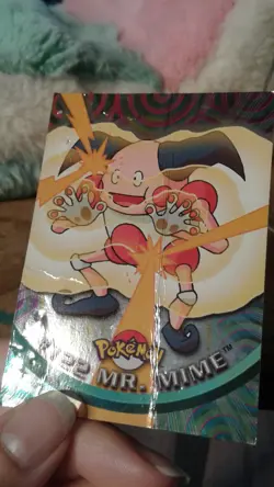 Pokemon - Topps 1999 - Mr. Mime #122 Series 3 Blue Logo DAMAGED - Image 3