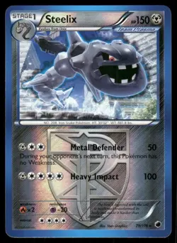 Pokemon Tcg Steelix [Reverse Holo] #79 Pokemon Plasma Freeze MP - Image 1