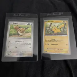 Pokemon TCG Eevee + Pikachu Pokemon Together Stamp Exclusive Promos - Image 1