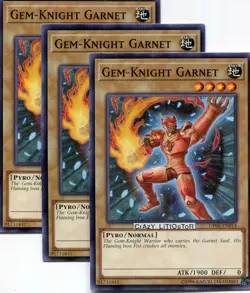 3 X YU-GI-OH GEM-KNIGHT GARNET PROMO COMMON MINT OP06-EN014 - Image 1