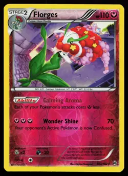 Florges 103/162 Rare XY - BREAKthrough Reverse Holo Pokemon Card - Image 1