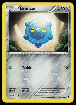 Bronzor 60/119 Common XY - Phantom Forces Reverse Holo Pokemon Card - Image 1
