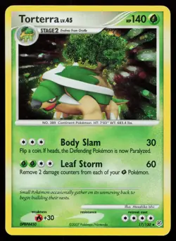 Torterra 17/130 Holo Rare Diamond and Pearl Pokemon Card - Image 1
