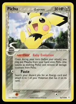 Pichu (Delta Species) 76/110 Common Holon Phantoms Non Holo Pokemon Card - Image 1