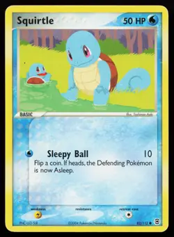 Squirtle 82/112 Common FireRed & LeafGreen Non Holo Pokemon Card - Image 1